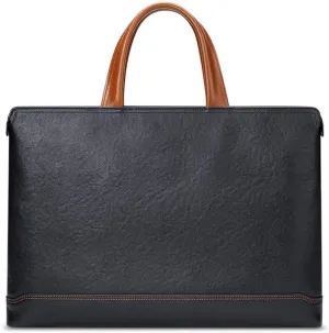JSEIAJB Business men's handbag, foreign trade bag, crossbody men's bag, leather briefcase, handbag