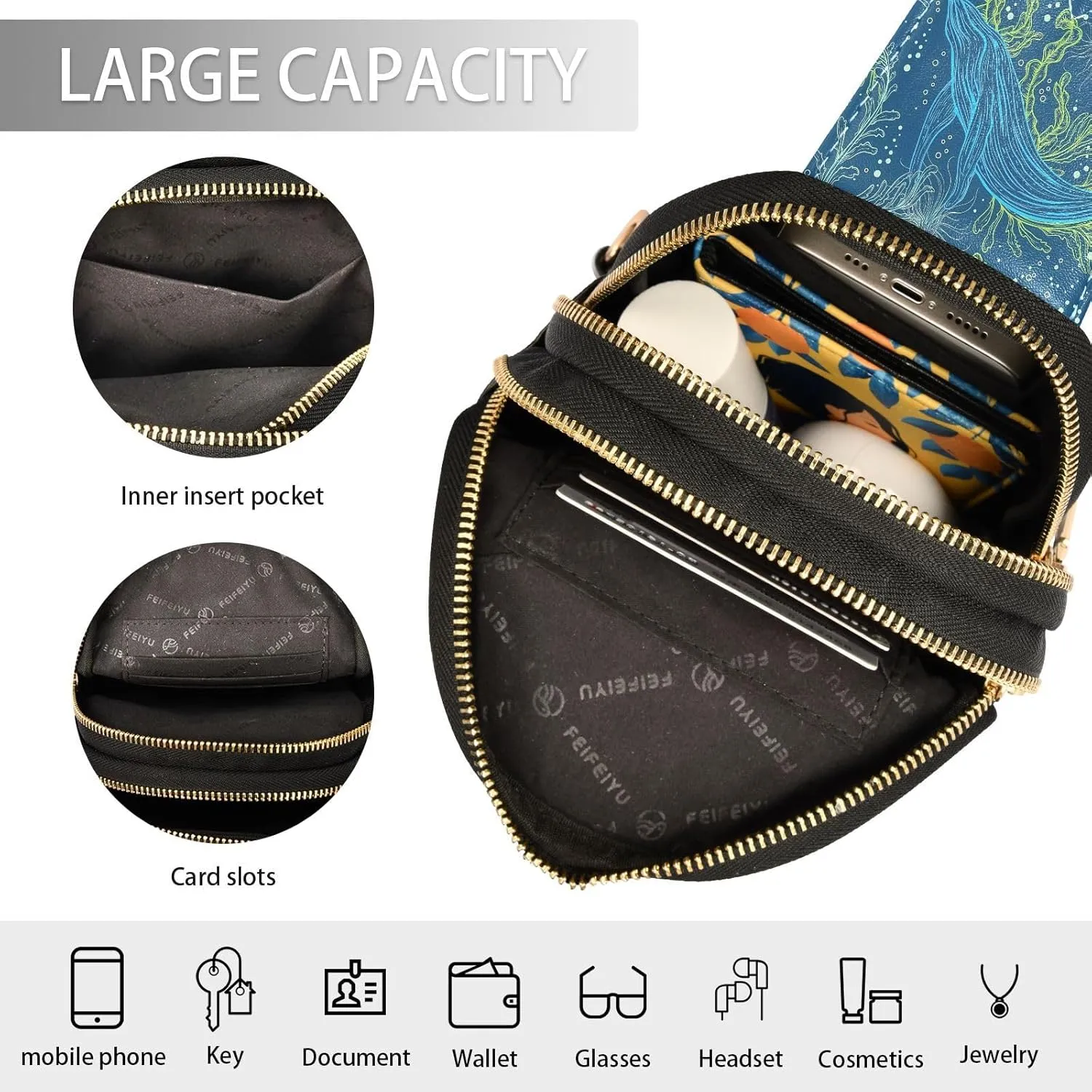JSTEL Leather Crossbody Sling Bags for Women,Leather Crossbody Purses Leather Crossbody Bag Sling Purse