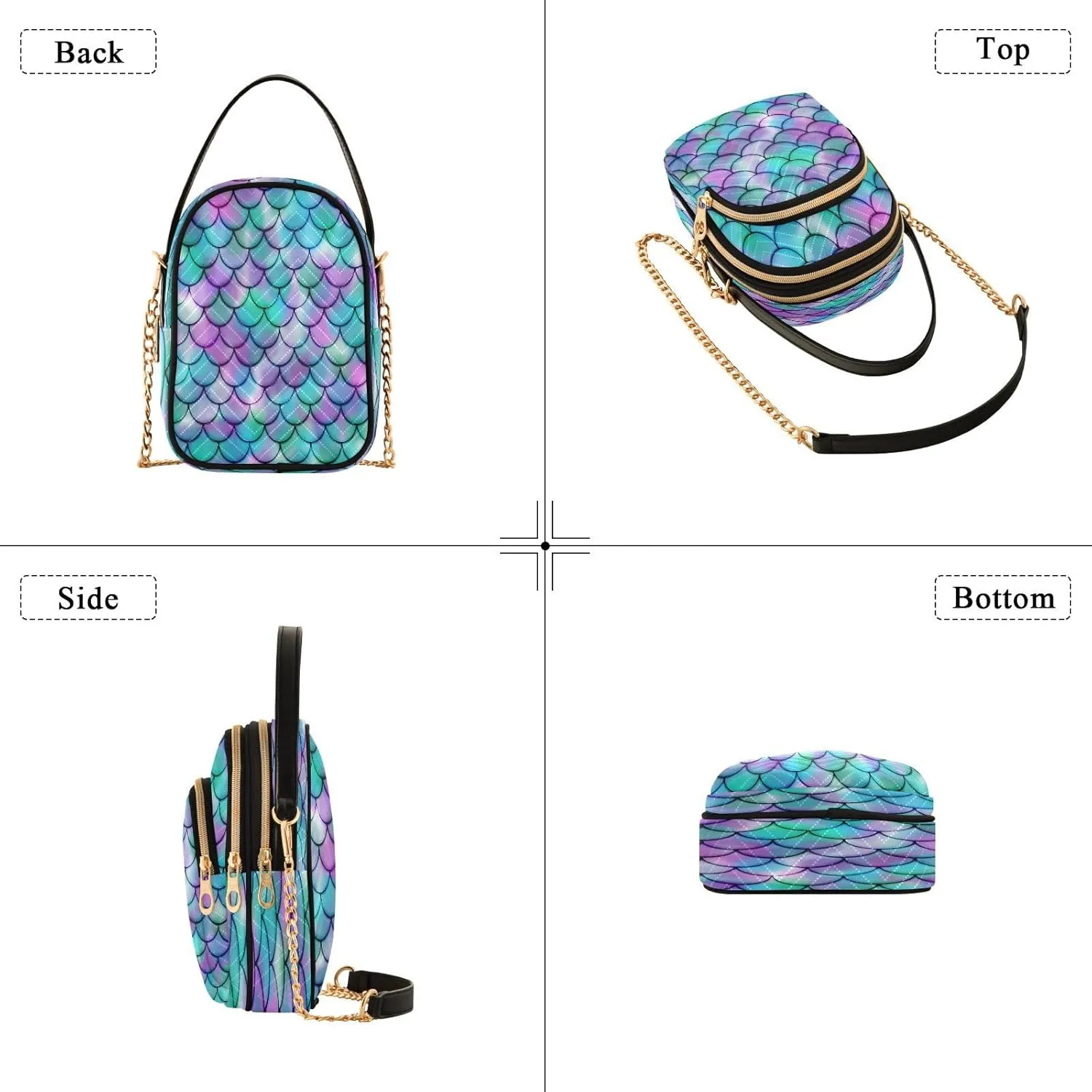 JSTEL Small Crossbody Bag for Women with Compartments,Long Strap Crossbody Purse Polyester Phone Purse Wallet