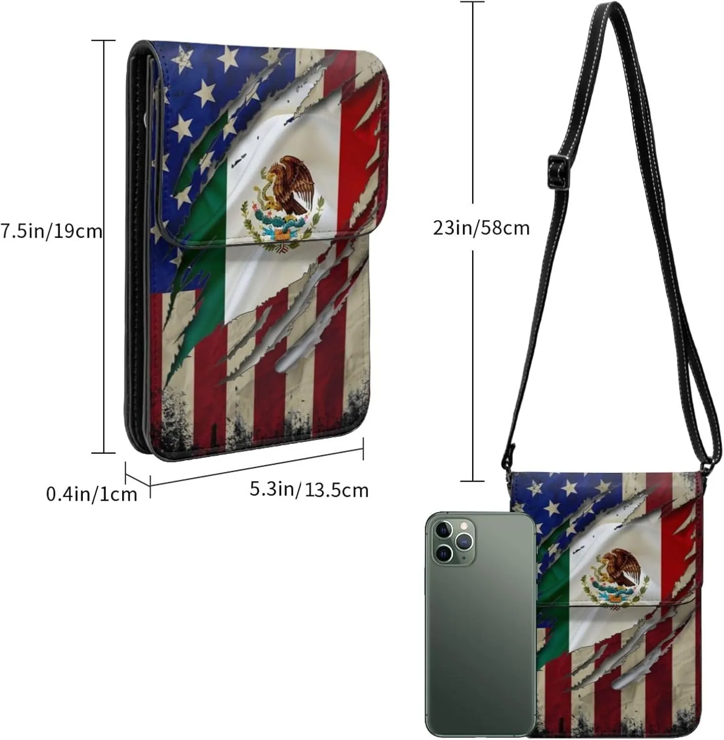 K9 Paw Thin Blue Line Flag Cell Phone Purse Small Crossbody Bags For Women Men Wallet Purses With Adjustable Strap