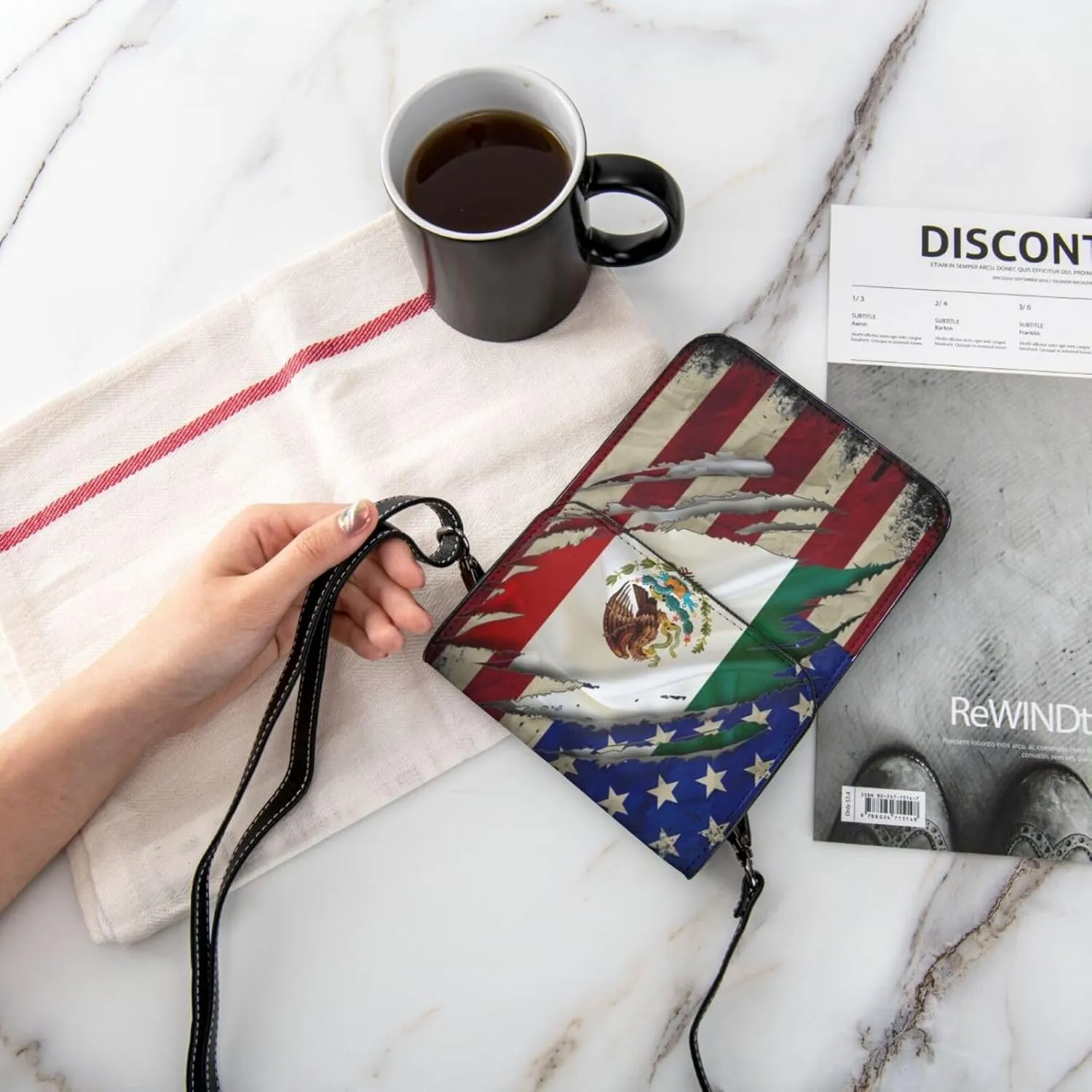 K9 Paw Thin Blue Line Flag Cell Phone Purse Small Crossbody Bags For Women Men Wallet Purses With Adjustable Strap