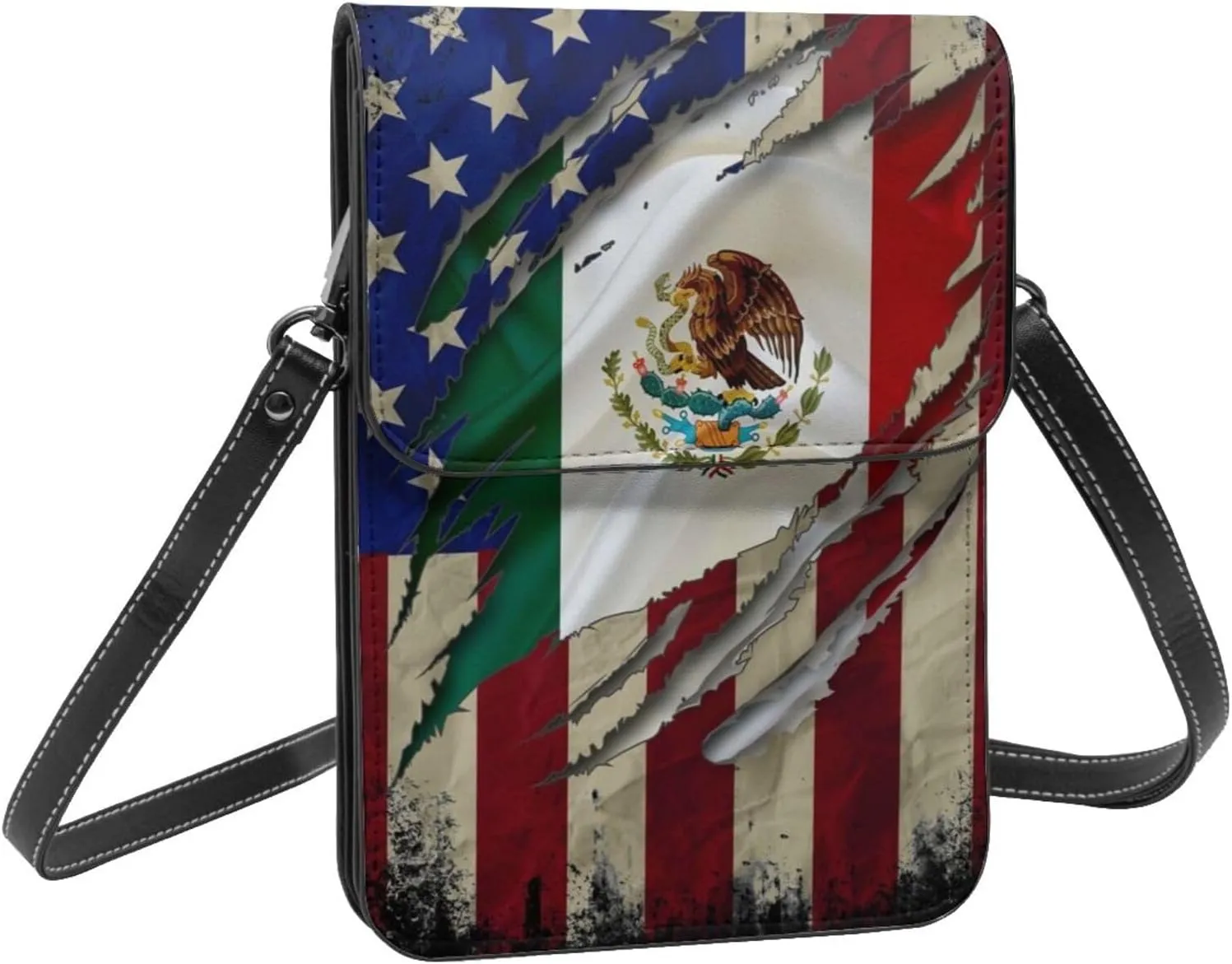 K9 Paw Thin Blue Line Flag Cell Phone Purse Small Crossbody Bags For Women Men Wallet Purses With Adjustable Strap