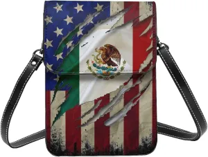 K9 Paw Thin Blue Line Flag Cell Phone Purse Small Crossbody Bags For Women Men Wallet Purses With Adjustable Strap