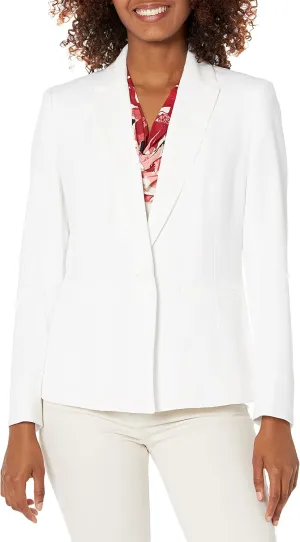 Kasper Women's 1 Button Panel Seamed Jacket W/ 2 Slit