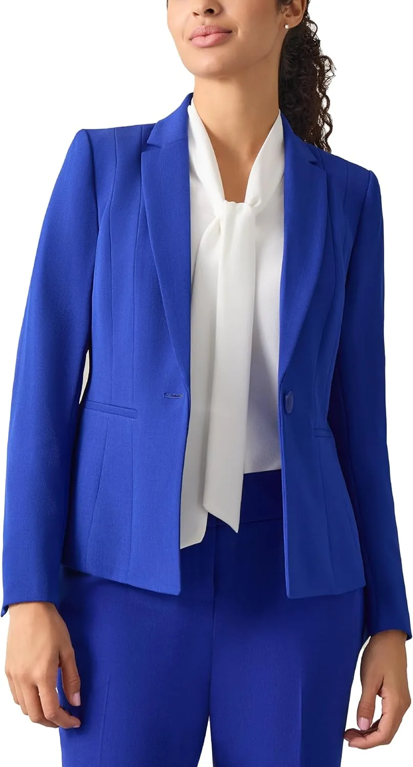 Kasper Women's 1 Button Panel Seamed Jacket W/ 2 Slit