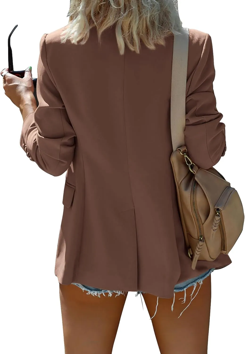 KIRUNDO Womens Blazer 2025 Spring Fall Bussiness Casual Long Sleeve Button Open Front Suit Jackets Work Clothes Pockets