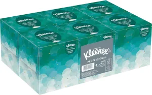 Kleenex® Professional Facial Tissue, Upright Facial Tissue Cube Boxes for Business, One Bundle of 6 Boxes