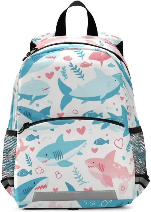 KLL Ocean fish sea Masco Backpacks for Kindergarten Waterproof Cute Bookbag with Reflective Strips Travel Daypack