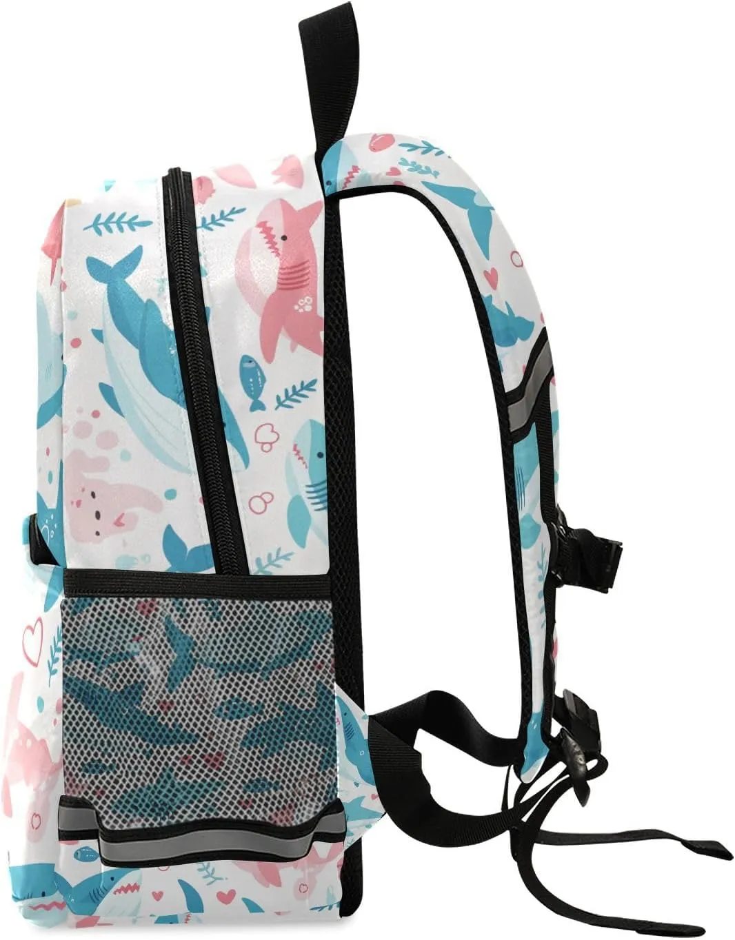 KLL Ocean fish sea Masco Backpacks for Kindergarten Waterproof Cute Bookbag with Reflective Strips Travel Daypack