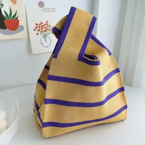 Knitted Bag - Thin Stripes