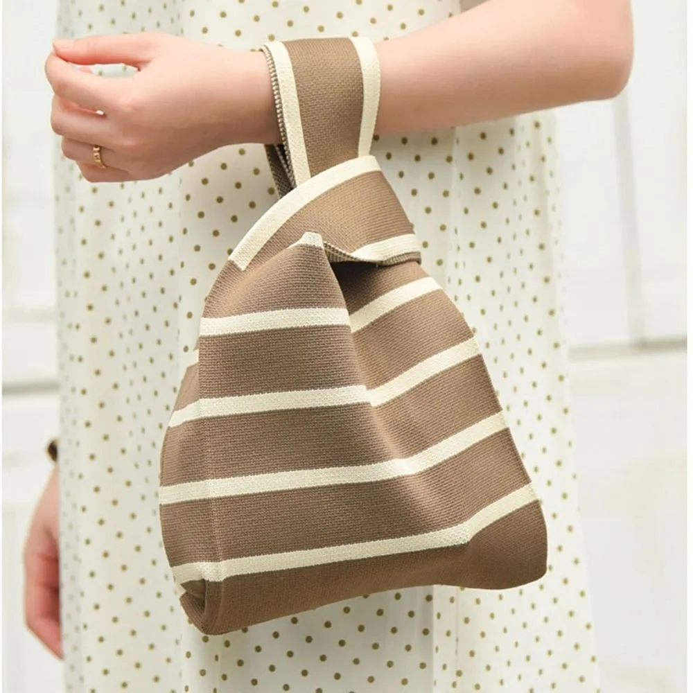Knitted Bag - Thin Stripes