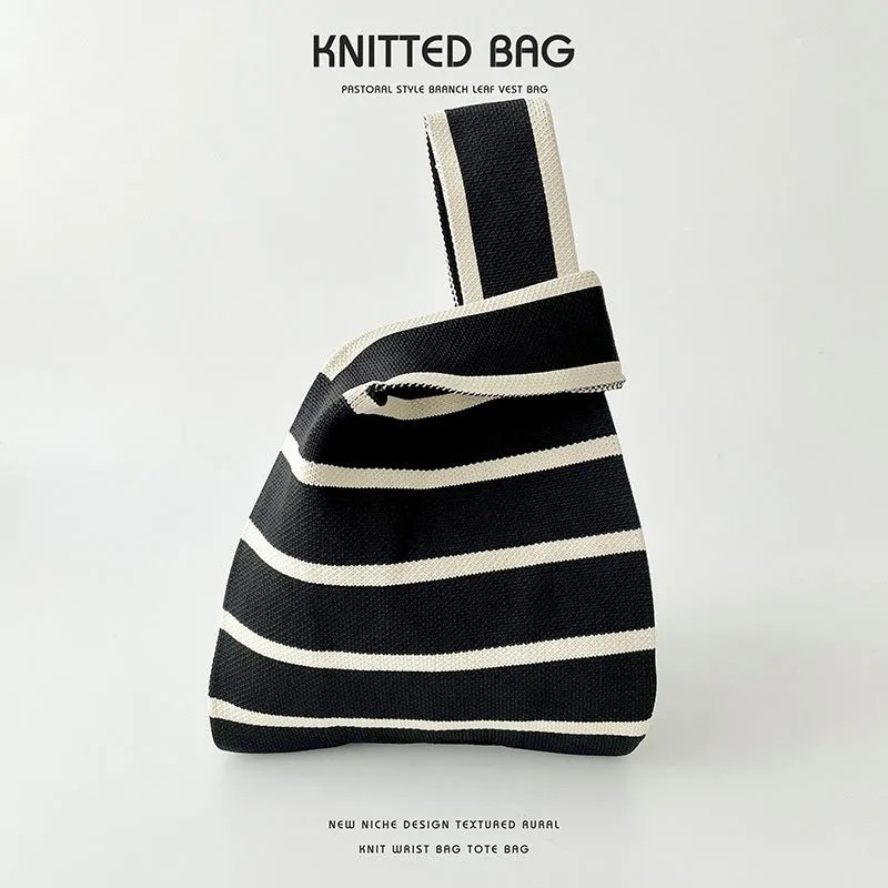 Knitted Bag - Thin Stripes