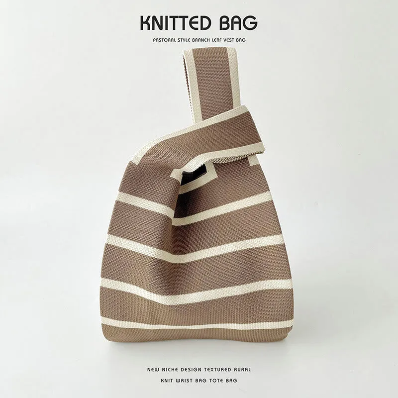 Knitted Bag - Thin Stripes