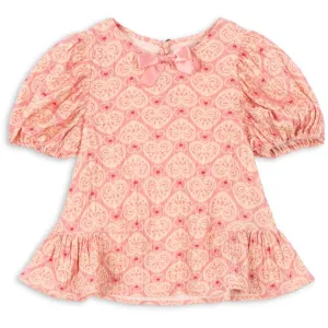 Konges Sløjd Lacy Pink Ava Ss Blouse Gots