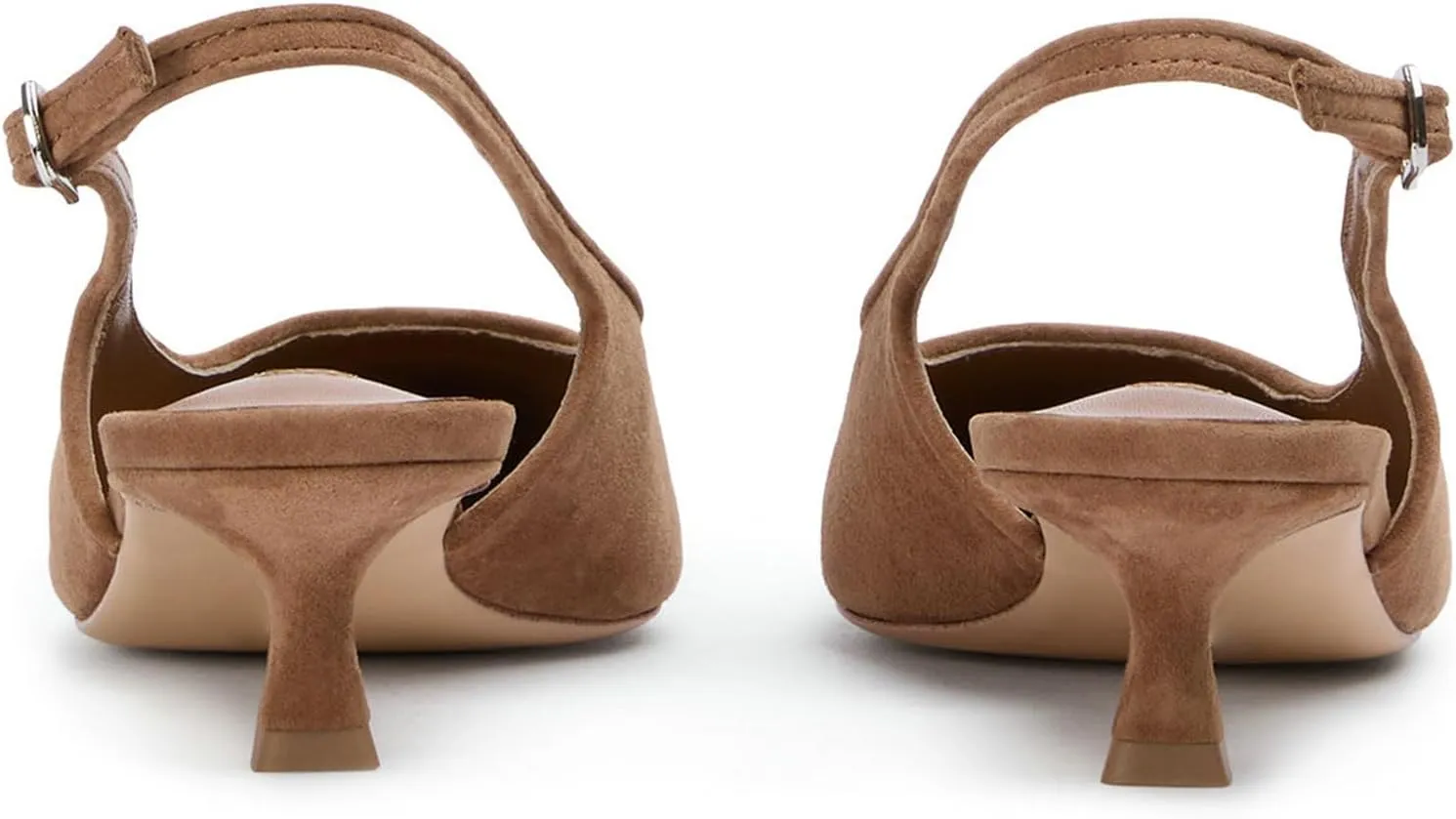 KysBloes Pointed Toe Slingback Kitten Heels for Women Low Heel Pointed Toe Pumps Formal Dress Shoes Sling Back Heels