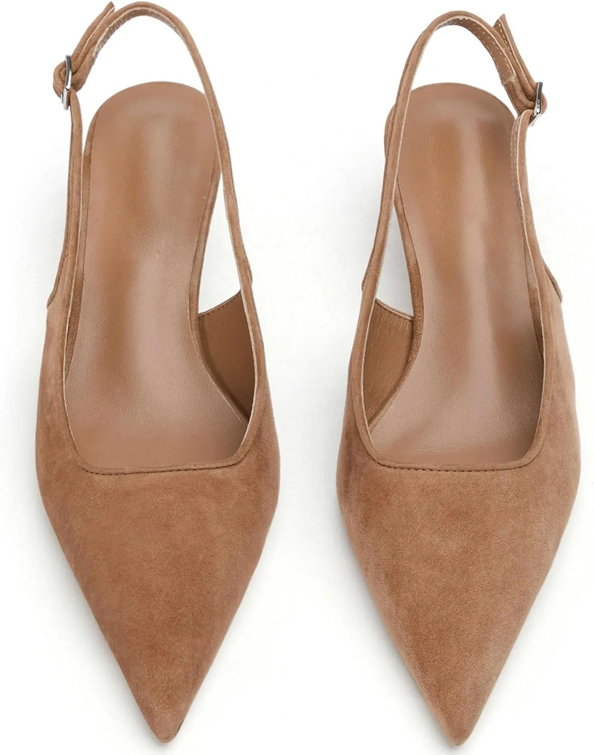 KysBloes Pointed Toe Slingback Kitten Heels for Women Low Heel Pointed Toe Pumps Formal Dress Shoes Sling Back Heels