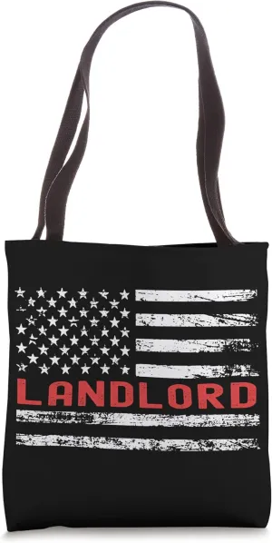 Landlord USA Flag Profession Retro Job Title Tote Bag