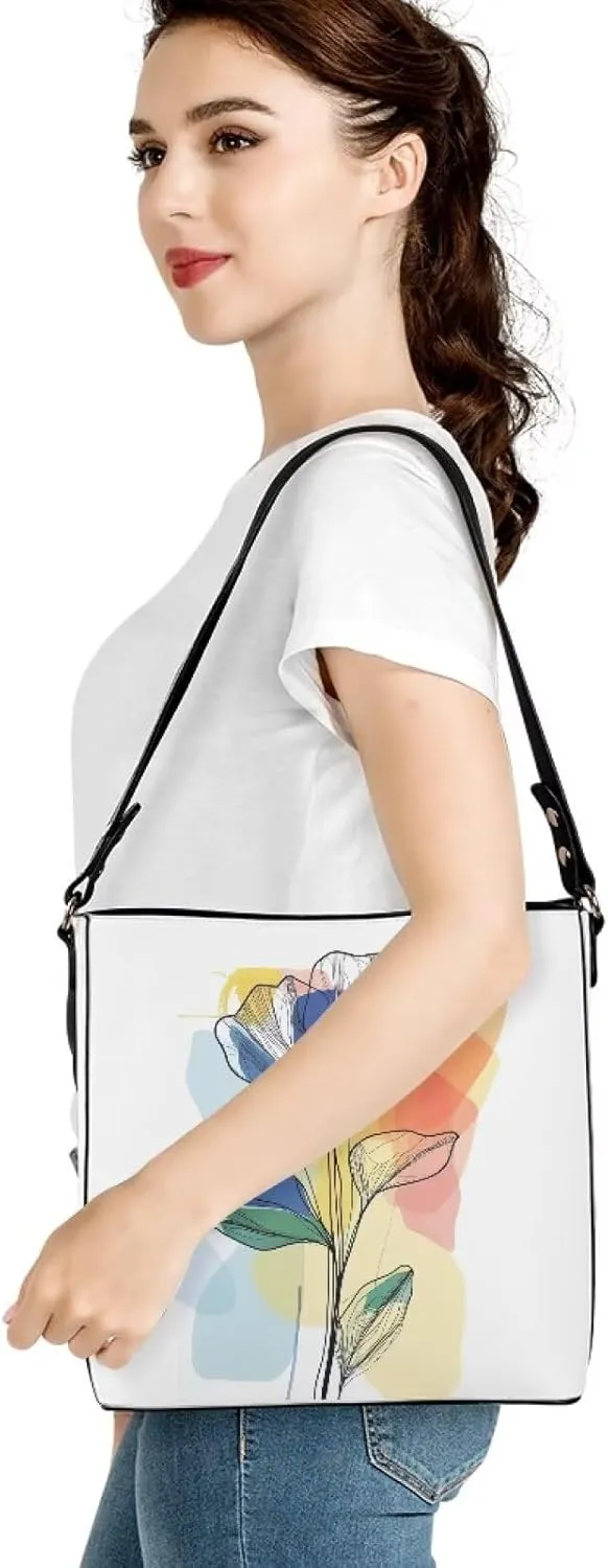 Large Capacity Bucket Bags for Women Leather Fashion Shoulder Purse Crossbody Bag for Lady Casual Tote Handbags