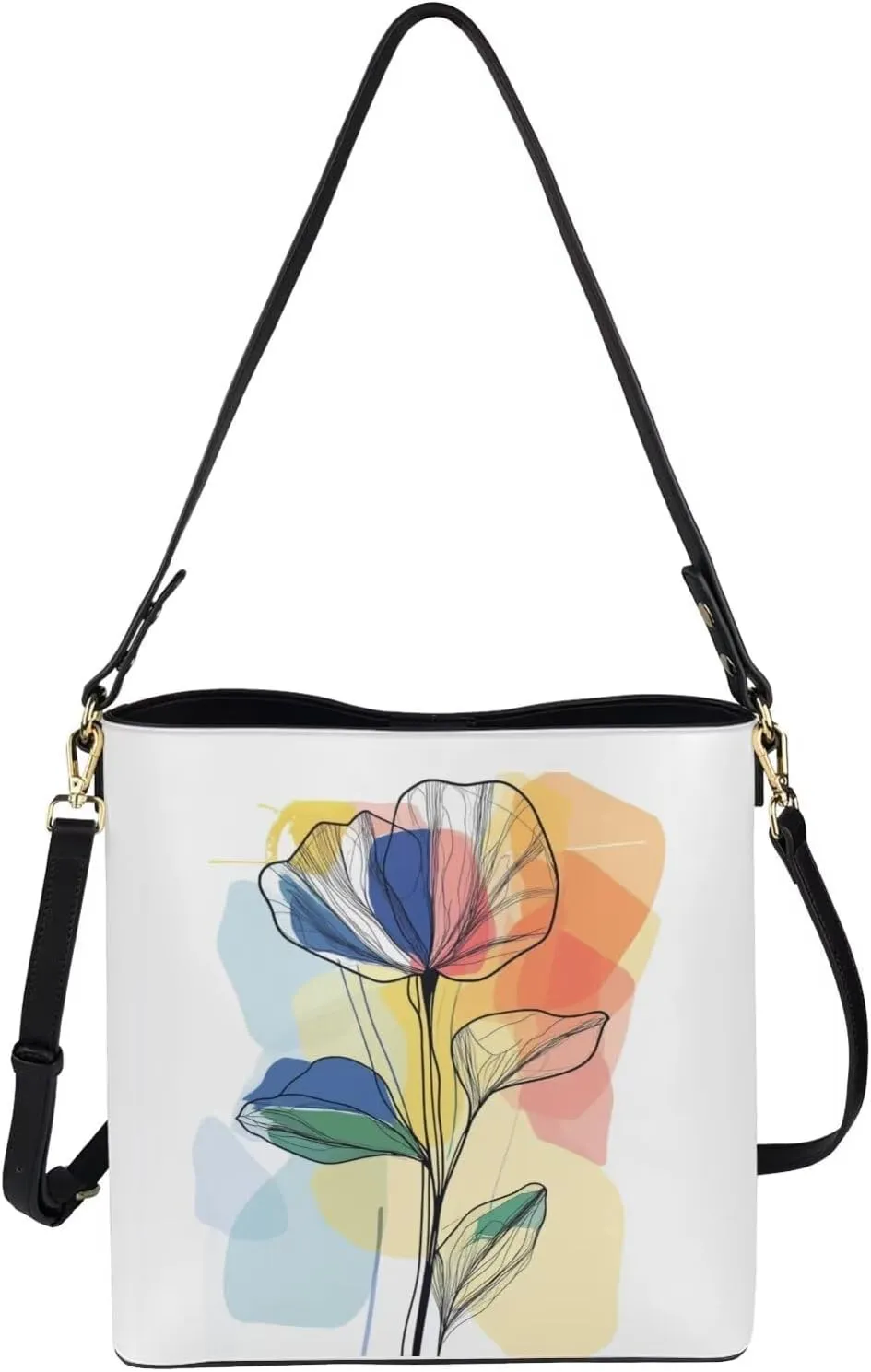 Large Capacity Bucket Bags for Women Leather Fashion Shoulder Purse Crossbody Bag for Lady Casual Tote Handbags
