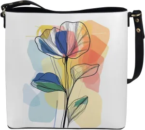 Large Capacity Bucket Bags for Women Leather Fashion Shoulder Purse Crossbody Bag for Lady Casual Tote Handbags