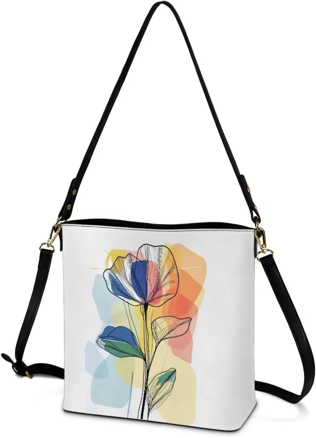 Large Capacity Bucket Bags for Women Leather Fashion Shoulder Purse Crossbody Bag for Lady Casual Tote Handbags