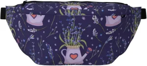 Large Fanny Packs for Women Men Cross Body - Lavender Flowers Love Kettle Travel Crossbody Bags for Women Trendy, Belt Bag for Women Men Crossbody, Waist Bag for Women With Adjustable Strap