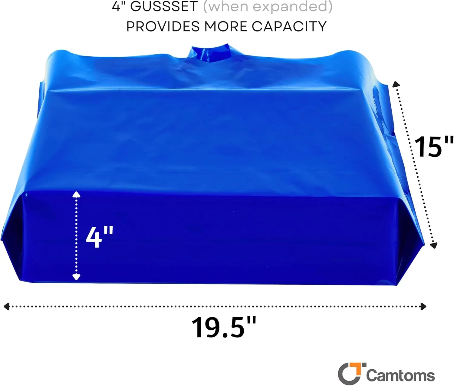 Large Plastic Shopping Bags with Handles | Boutique Bags for Small Business & Merchandise (Blue)