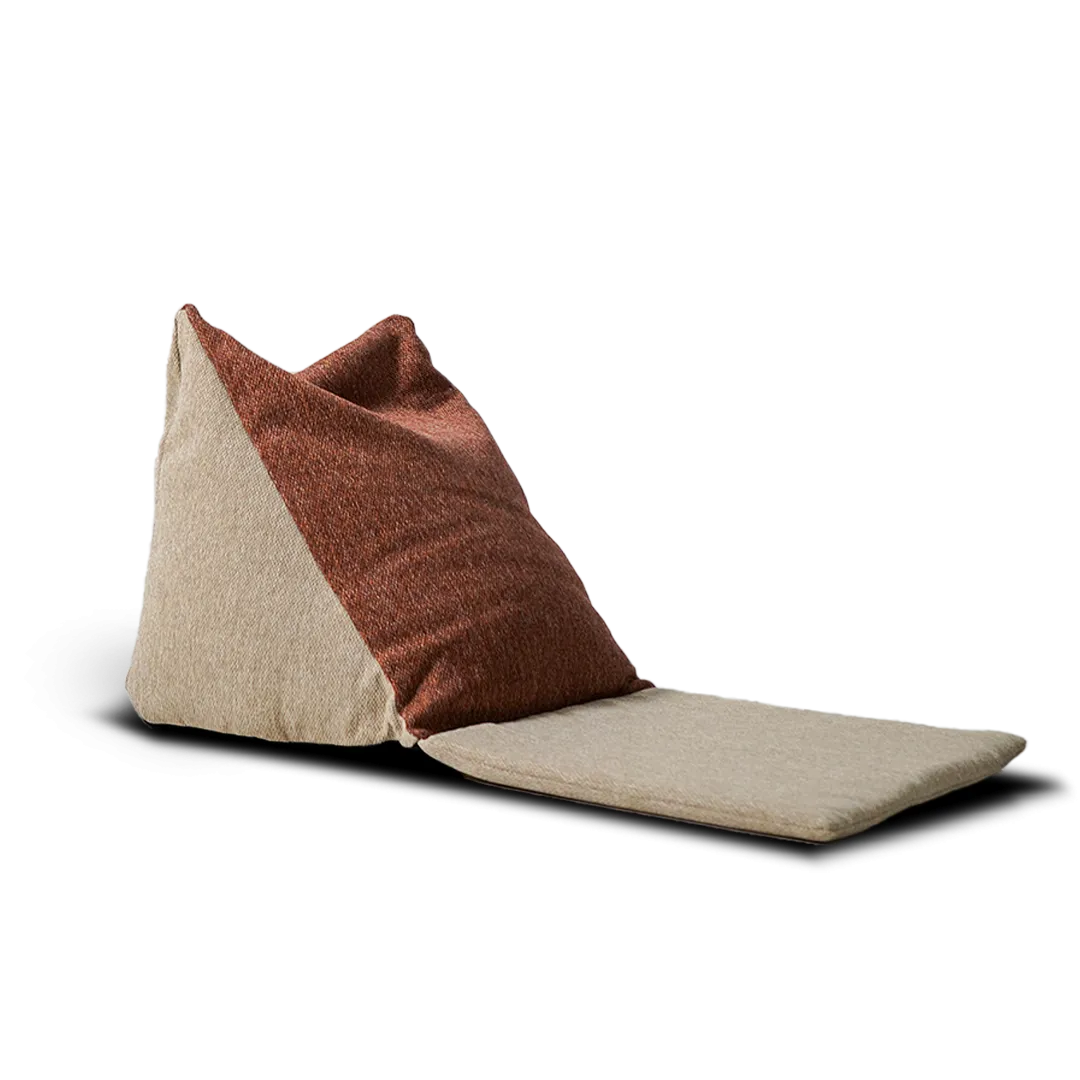 Lazy Orange/Beige Sunproof Bean Bag - 375-BB