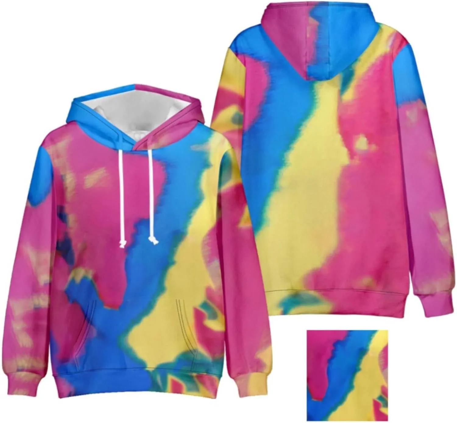 LCMTWX Men's Fashion Hoodies & Sweatshirts Sleeve 3D Printed Hooded Sweatshirt Top Blouse With Zip Pockets With Zip Pockets