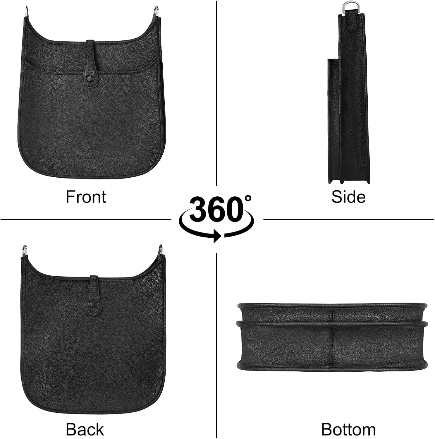 Leather Crossbody Bag and Purses for Women - Shoulder Handbags with Adjustable Strap Cross Body Bag