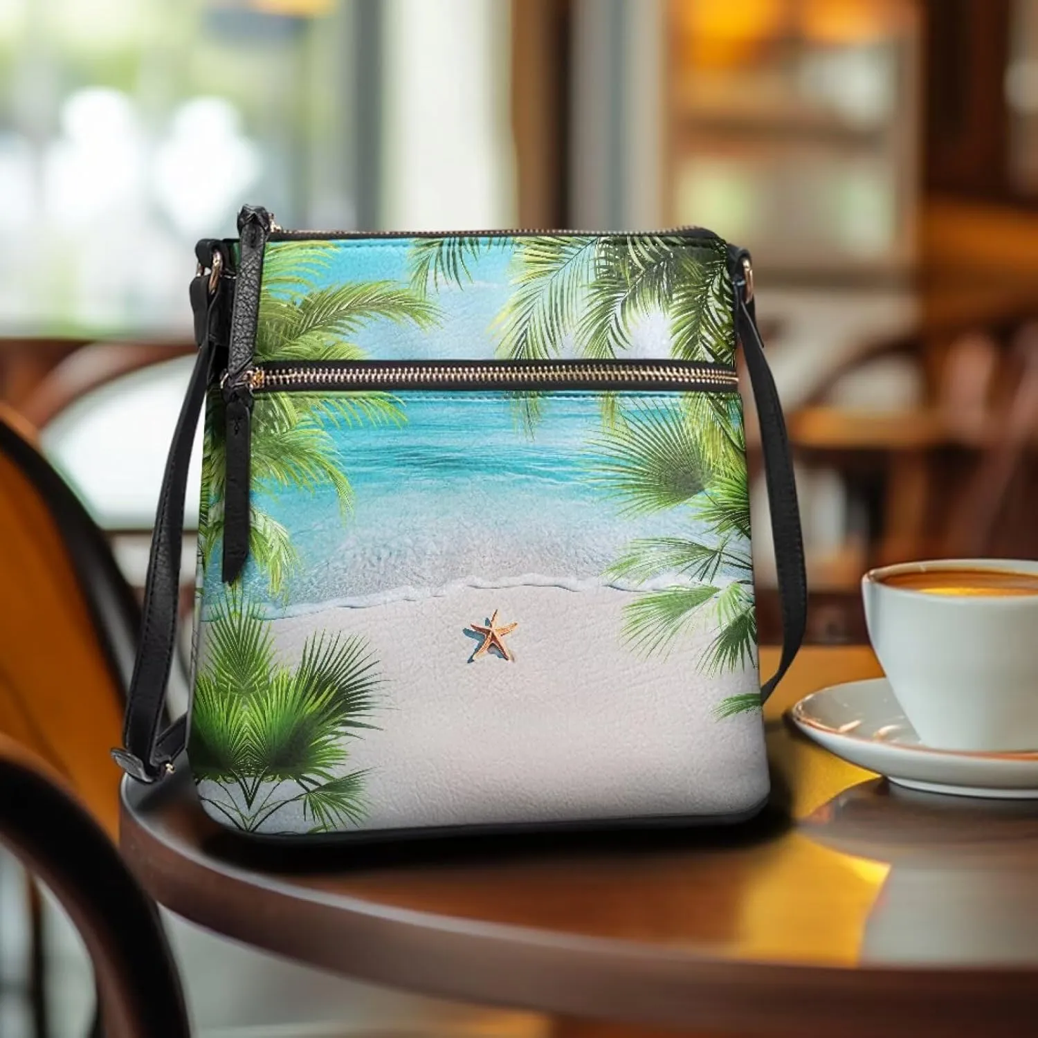 Leather Crossbody Bags for Women Large Sling Hobo Bag Trendy Messenger Bag with Zipper Closure for Dating Shopping