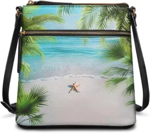 Leather Crossbody Bags for Women Large Sling Hobo Bag Trendy Messenger Bag with Zipper Closure for Dating Shopping