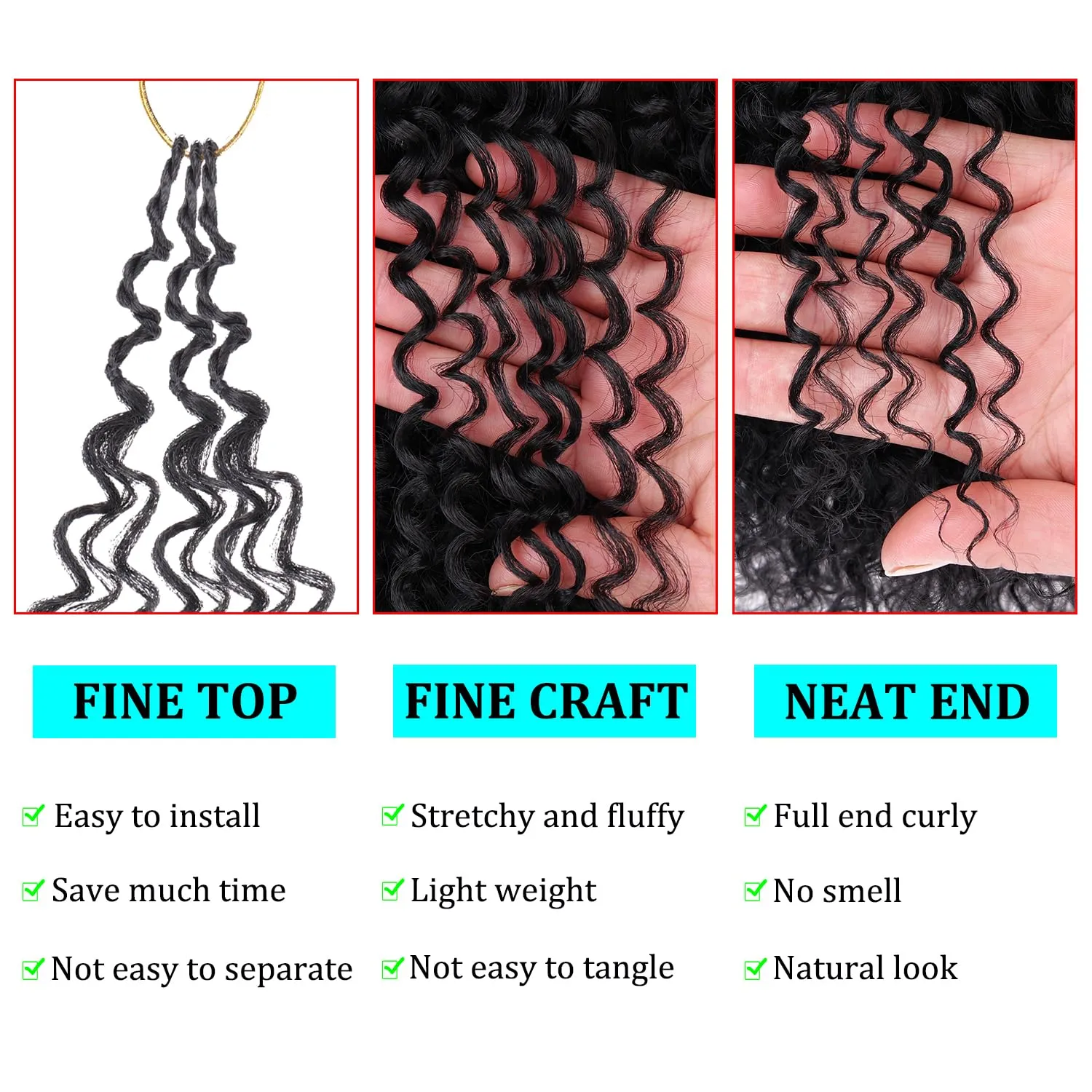 Leeven 8 Inch 8 Packs Pre Looped Micro Curly Crochet Hair for Women Kinky Curly Crochet Hair Synthetic Yanky Twist Hair Extensions (1B30#)