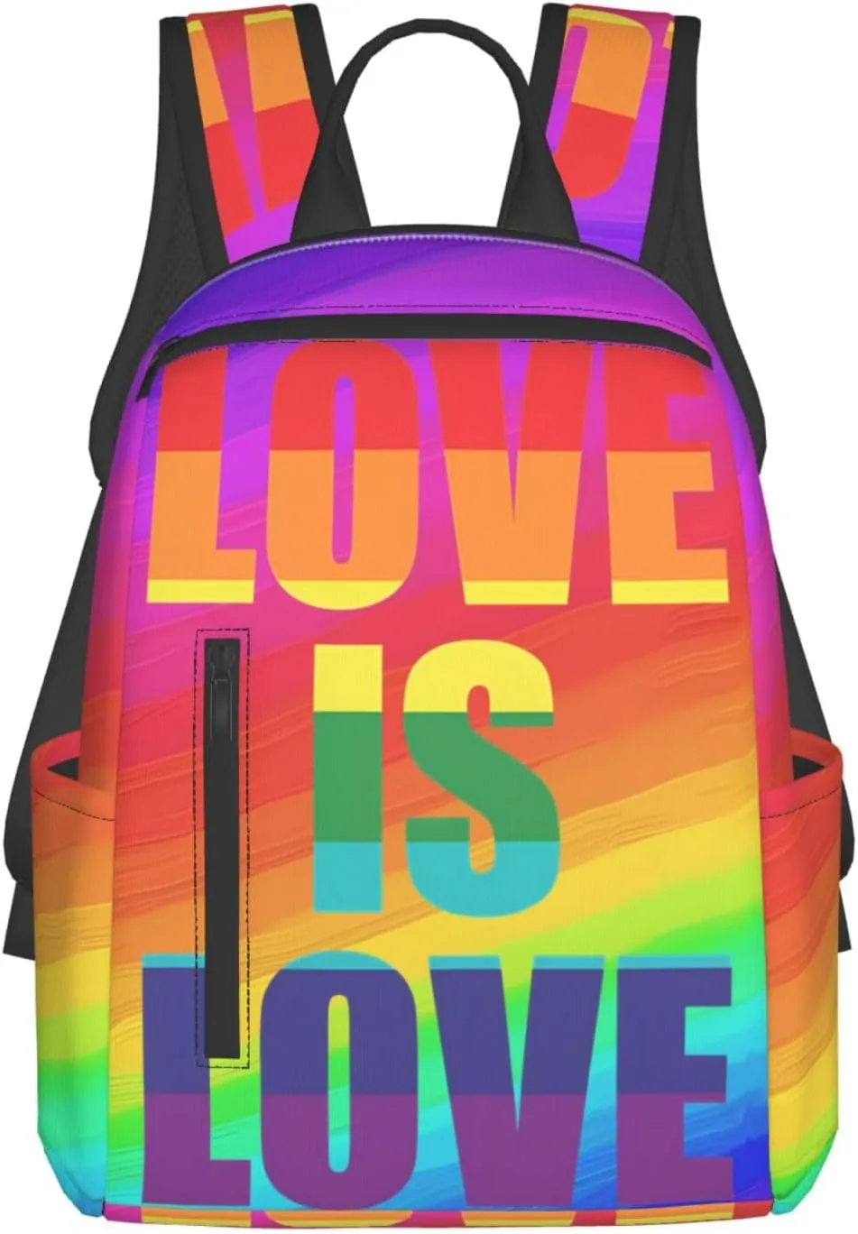 LGBT Rainbow Gay Pride Love Is Love Travel Laptop Backpack Casual Backpacks Double Shoulder Daypack Notebook Rucksack Work Bags Sports Bag for Gym Hiking Camping Beach