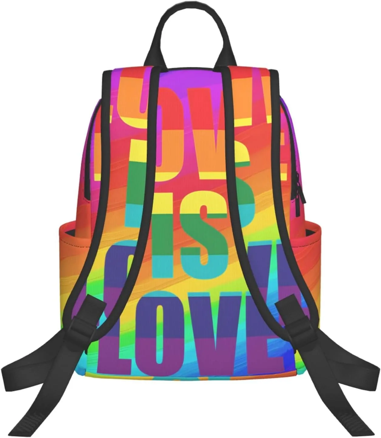 LGBT Rainbow Gay Pride Love Is Love Travel Laptop Backpack Casual Backpacks Double Shoulder Daypack Notebook Rucksack Work Bags Sports Bag for Gym Hiking Camping Beach