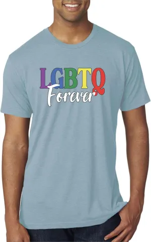 LGBTQ Forever LGBT Pride Mens Premium Tri Blend T-Shirt