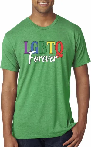 LGBTQ Forever LGBT Pride Mens Premium Tri Blend T-Shirt