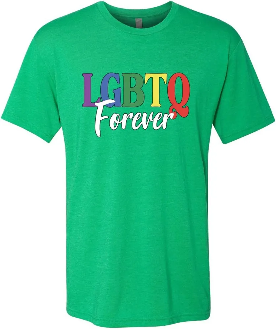 LGBTQ Forever LGBT Pride Mens Premium Tri Blend T-Shirt
