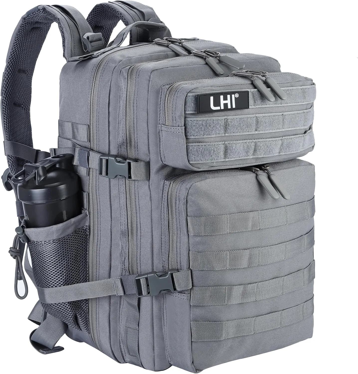 LHI Military Tactical Backpack for Men and Women 45L Army 3 Days Assault Pack Bag Large Rucksack with Molle System
