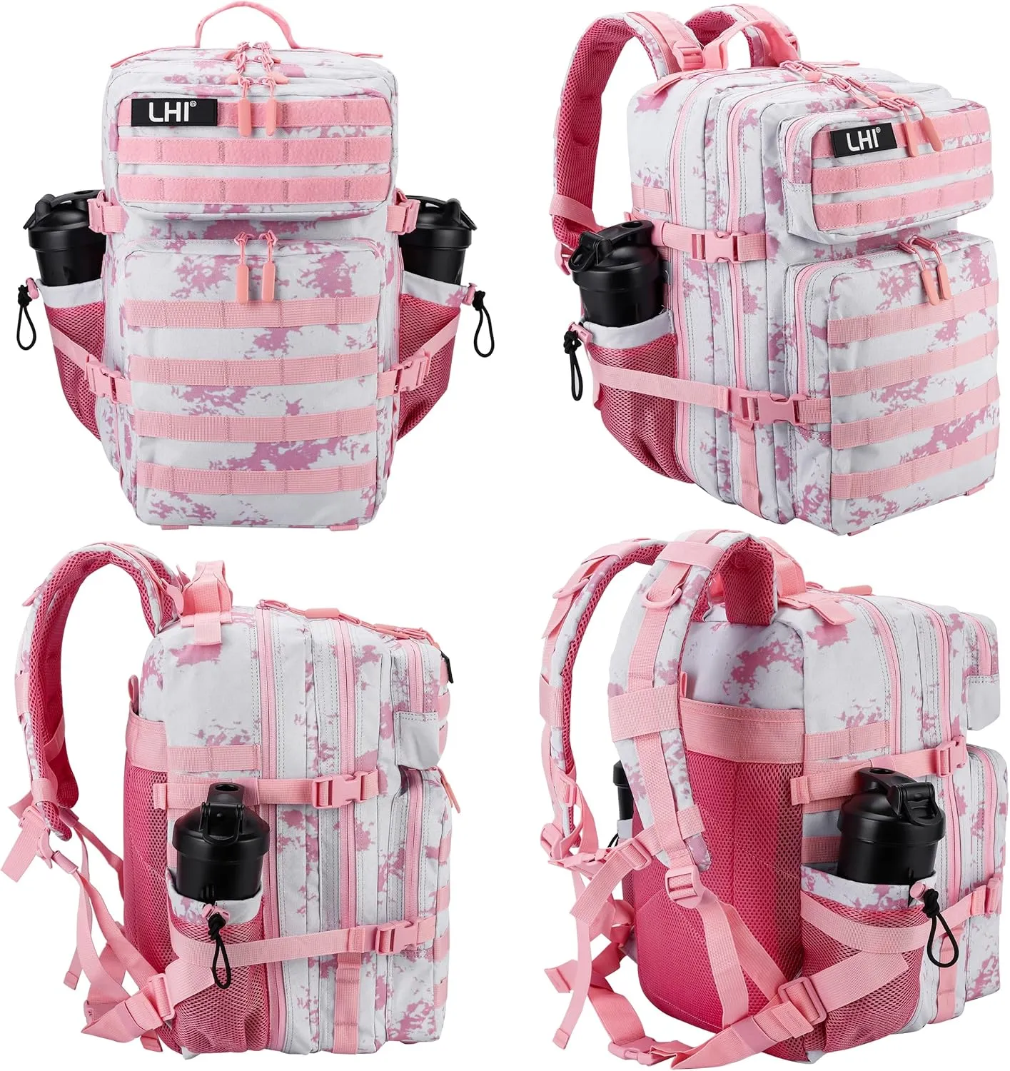 LHI Military Tactical Backpack for Men and Women 45L Army 3 Days Assault Pack Bag Large Rucksack with Molle System
