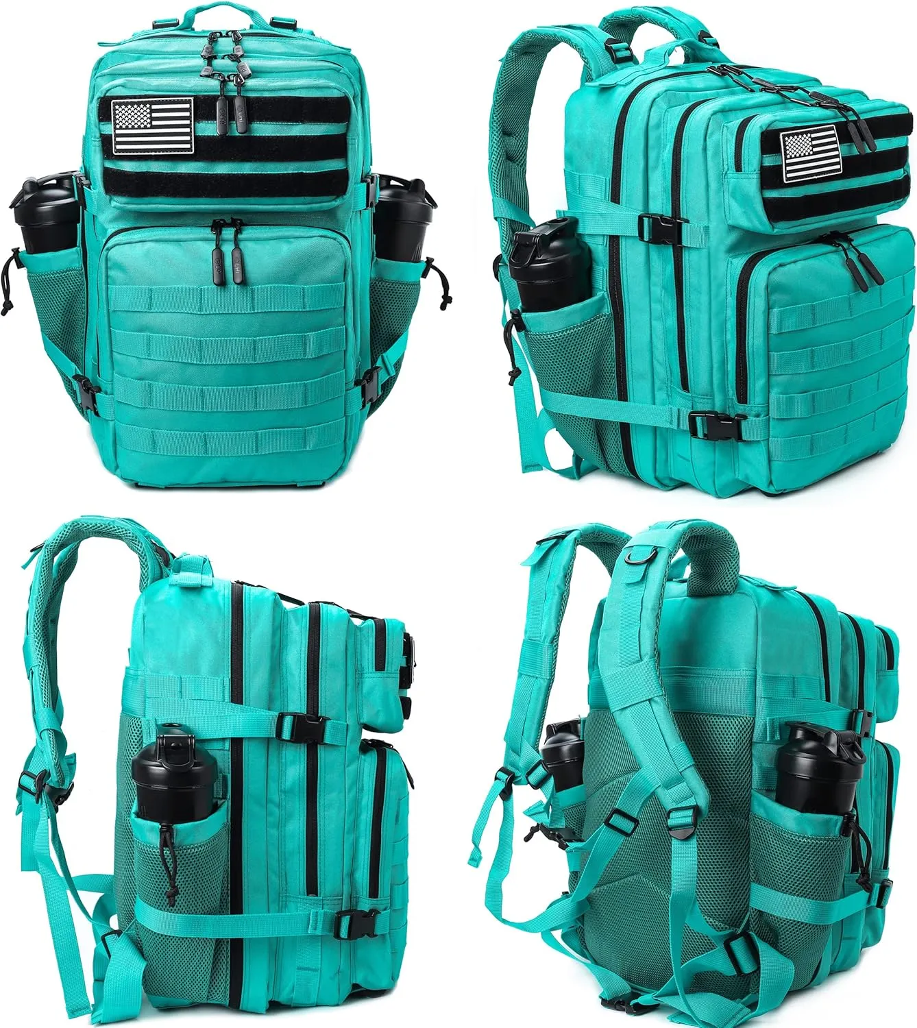 LHI Military Tactical Backpack for Men and Women 45L Army 3 Days Assault Pack Bag Large Rucksack with Molle System