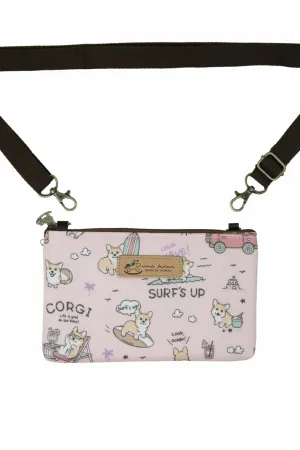 Lia Corgi Small Crossbody Bag (Pink - Beach)