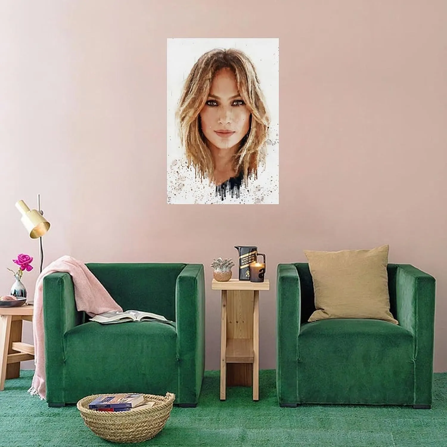 LIFCOZY Jennifer Lopez (5) Canvas Poster Wall Art Decor Print Picture Paintings for Living Room Bedroom Decoration Unframe-style 16x24inch(40x60cm)