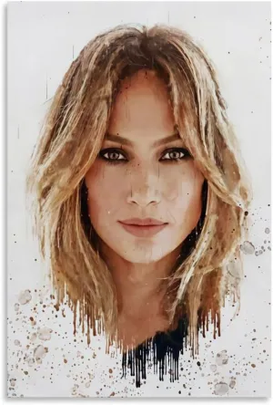 LIFCOZY Jennifer Lopez (5) Canvas Poster Wall Art Decor Print Picture Paintings for Living Room Bedroom Decoration Unframe-style 16x24inch(40x60cm)