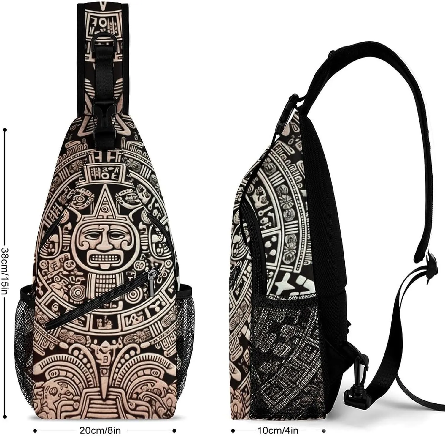 Lightweight Chest Bag Crossbody Bag Mayan Calendar End of The World Sling Backpack for Women Men Sports Travel