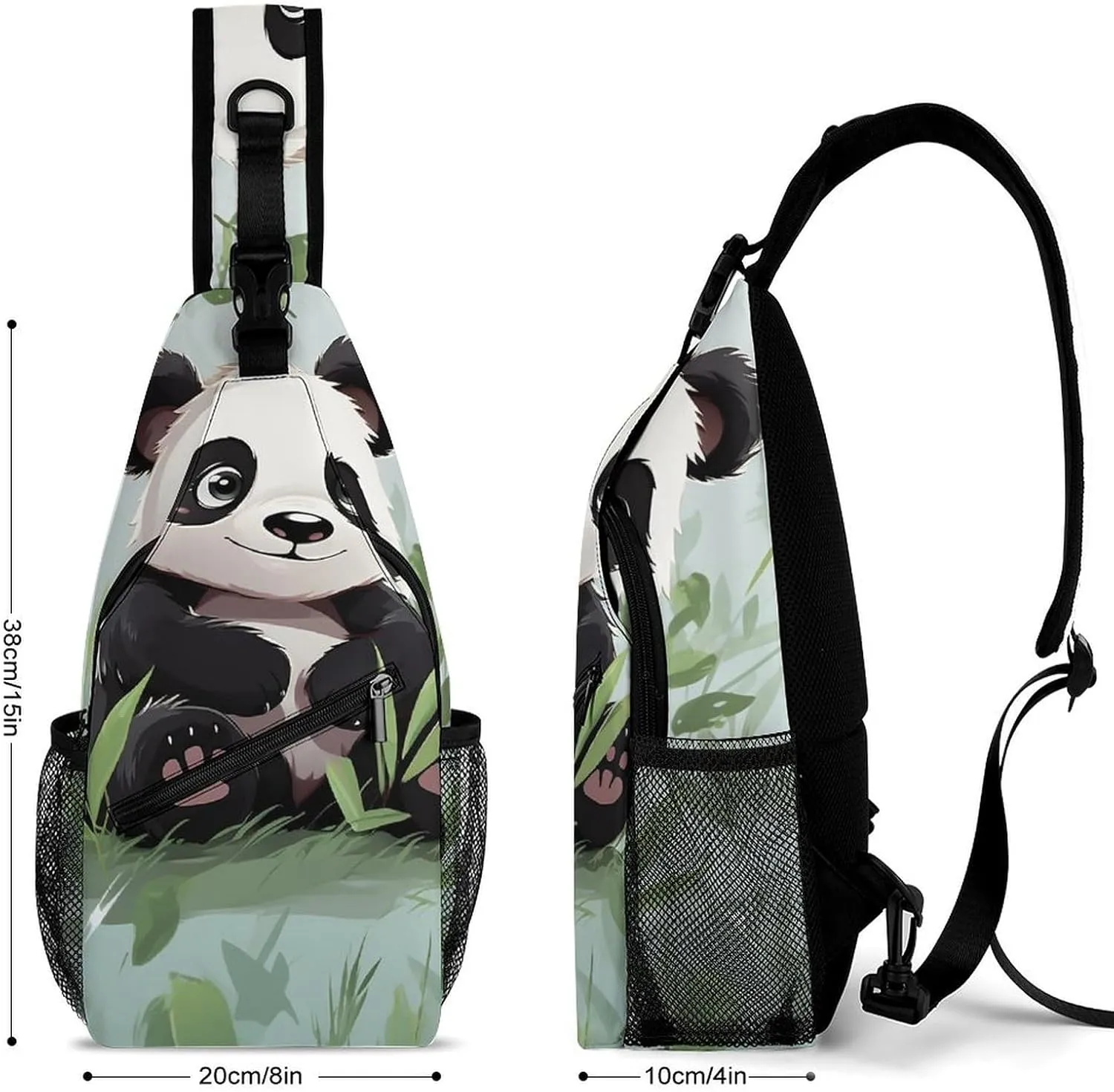 Lightweight Chest Bag Crossbody Bag Panda Sling Backpack for Women Men Sports Travel