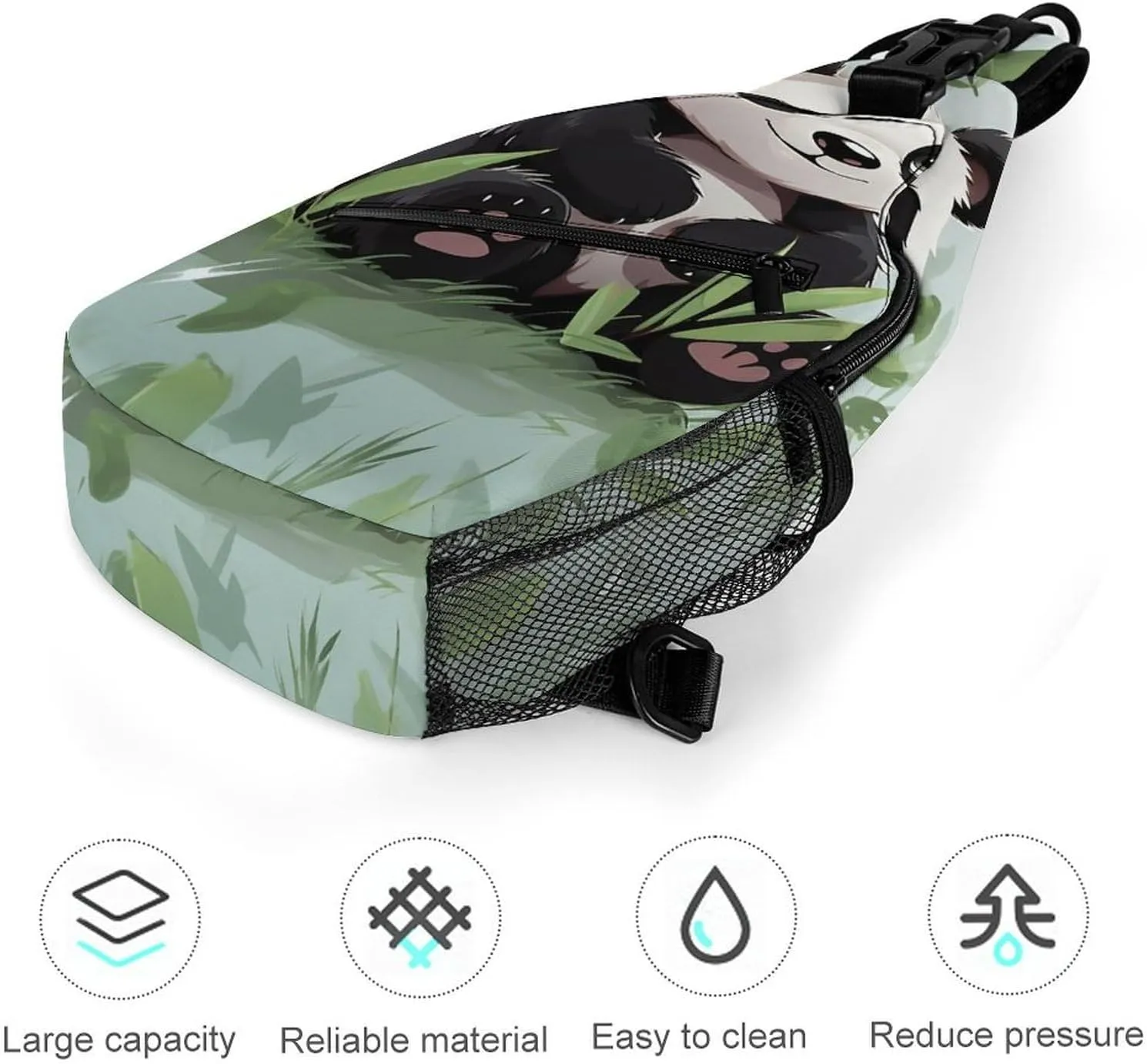 Lightweight Chest Bag Crossbody Bag Panda Sling Backpack for Women Men Sports Travel