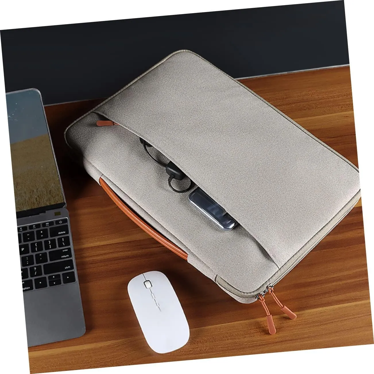Lightweight Handbag with Smooth Zipper Stylish Pouch for Casual Carrying Bag for Work and Travel