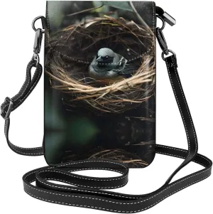Little bird nest Printed Women's Crossbody Phone Bag - Perfect for Travel and Shopping