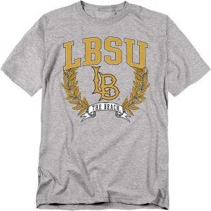 LOGOVISION California State University Long Beach Laurels Dark Unisex Adult T Shirt, Athletic Heather, 2X-Large